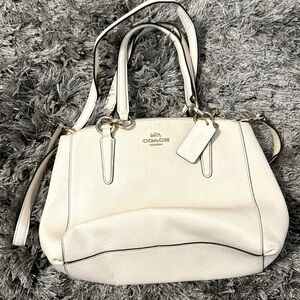 COACH Minetta Ivory Leather Crossbody purse
